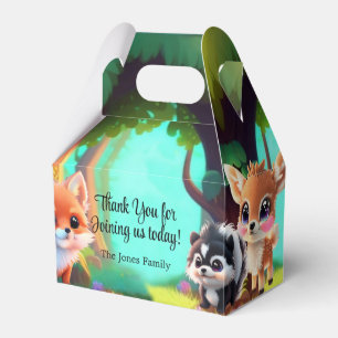 Cute Woodland friends fox skunk racoon deer Favour Box