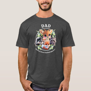 Cute Woodland friends fox skunk racoon deer T-Shirt