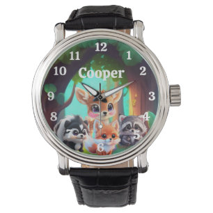 Cute Woodland friends fox skunk racoon deer Watch
