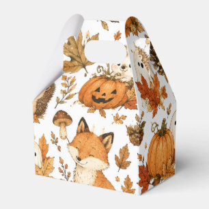 Cute Woodland Halloween Autumn Animals Favour Box