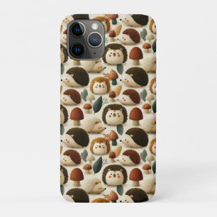 Cute Woodland Hedgehog and Mushroom Pattern Case-Mate iPhone Case
