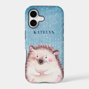 Cute Woodland Hedgehog Illustration Personalised