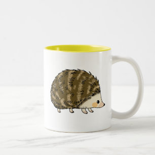 Cute Woodland Hedgehog Illustration Two-Tone Coffee Mug