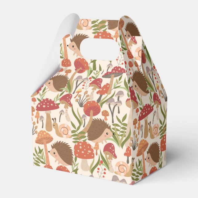 cute woodland hedgehog lovers tiled party  favour box (Front Side)
