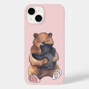 Cute Woodland Illustration Mama Baby Bear Hug Case-Mate iPhone 14 Case