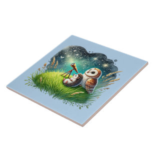Cute woodland mixed animals tile