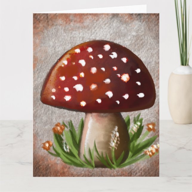 Cute Woodland Mushroom Tissue Paper Card (Front)
