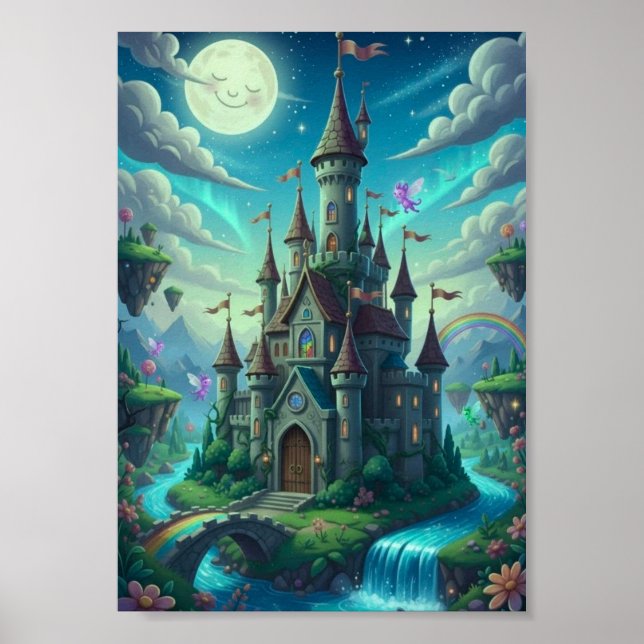 Cute Woodland Sunbeam Fantasy Poster (Front)