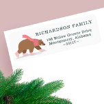 Cute Woodland Winter Bear Ice Skating Address<br><div class="desc">Celebrate the magical and festive holiday season with our custom holiday address label. Our new woodland winter collection is here to bring the enchantment of a snowy forest straight to your presents. Embrace the charm of woodland creatures prancing through a winter wonderland, and spread the joy this holiday season. Wrap...</div>