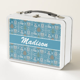 Cute Woodland Winter  Metal Lunch Box