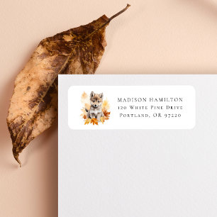 Cute Woodland Wolf Return Address