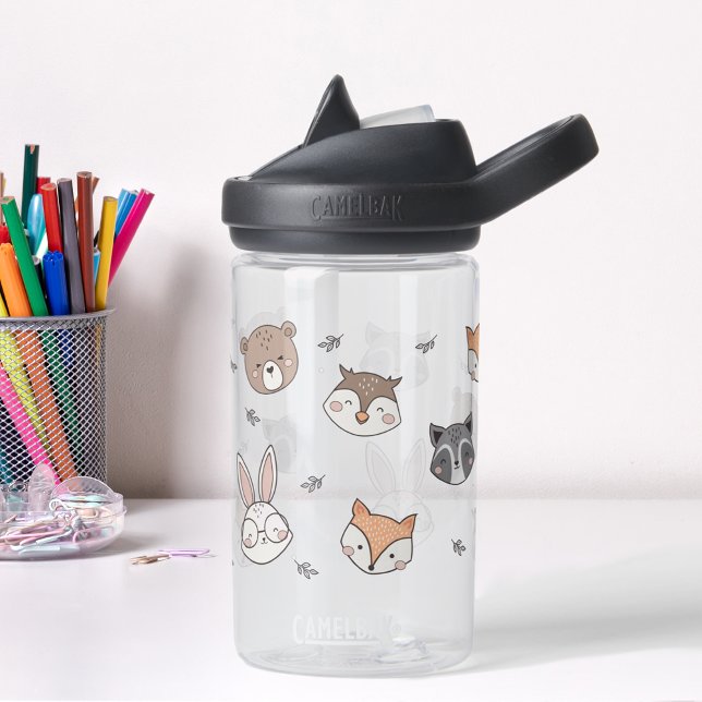 Cute woodlands animals kids water bottle (Creator Uploaded)
