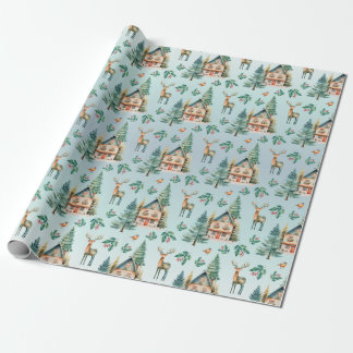 Cute woodlands wrapping paper