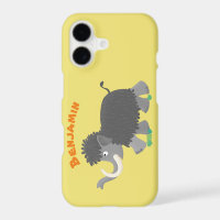 Cute woolly mammoth cartoon illustration