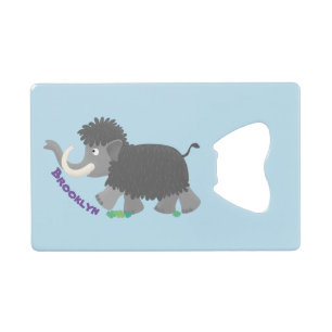 Cute woolly mammoth cartoon illustration