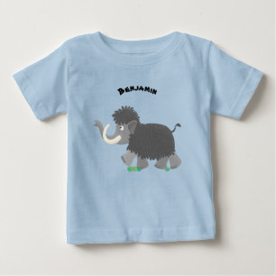 Cute woolly mammoth cartoon illustration baby T-Shirt
