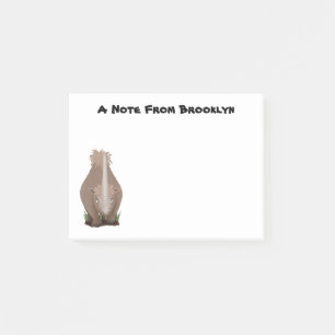 Cute woolly rhino elasmotherium cartoon post-it notes