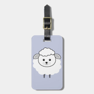 Cute Wooly Lamb Face Luggage Tag