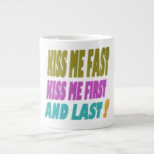 Cute word art for lovers of romance large coffee mug
