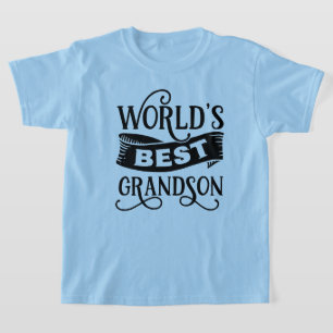 Cute Word art world's best Grandson T-Shirt