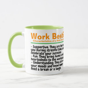 Cute Work Bestie Saying Gift CoWorker Colleague Mug