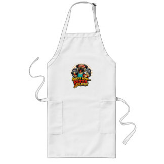 Cute Workout Dog T-Shirt for Fitness & Pizza Lover Long Apron
