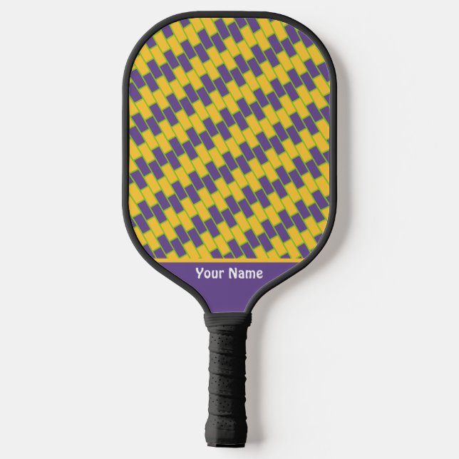 Cute Workout Yellow Brick Pickleball Paddle (Back)