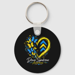 Cute World Down Syndrome Awareness for Men Women Key Ring