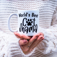 Cute World's Best Cat Mama 1 Photo Paw Print