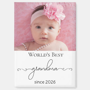 Cute Worlds Best Grandma Since Year Photo Magnet