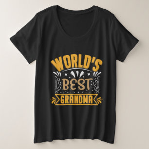 Cute World's best Grandma word art Plus Size T-Shirt