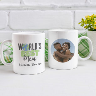Cute World's Best Mum Custom Photo Coffee Mug