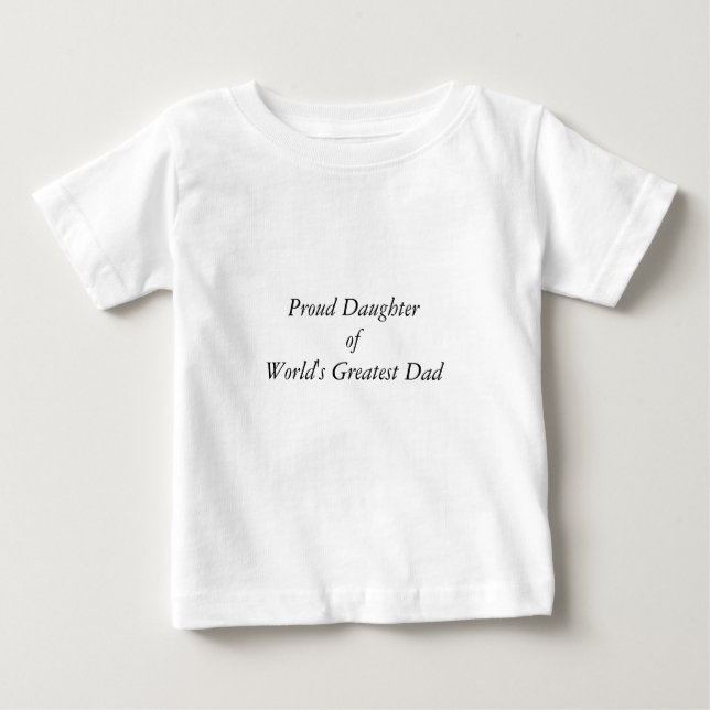 Cute World's Greatest Dad Elegant Typography Baby T-Shirt (Front)
