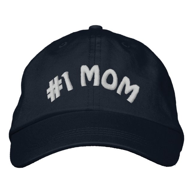 Cute Worlds Greatest Number One #1 Mum Embroidered Hat (Front)