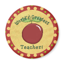 Cute World's Greatest Teacher with Apple & Dots