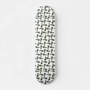 Cute worm sketchy drawing motif pattern skateboard