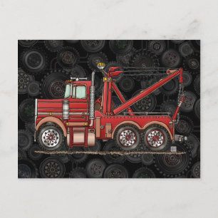 Cute Wrecker Truck Postcard