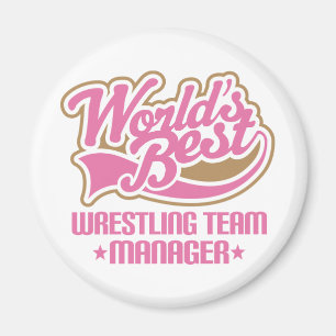 Cute Wrestling Team Manager Gift Magnet