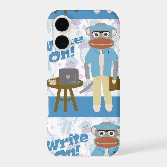 Cute Writer Sock Monkey (Back)