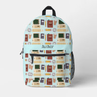 Cute Writing Tools Author Cartoon Pattern