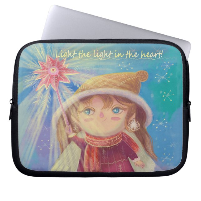 cute xmas angel laptop sleeve (Front)