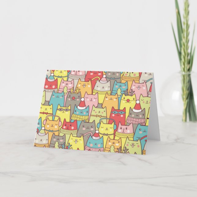 Cute Xmas Cats Invitation (Front)