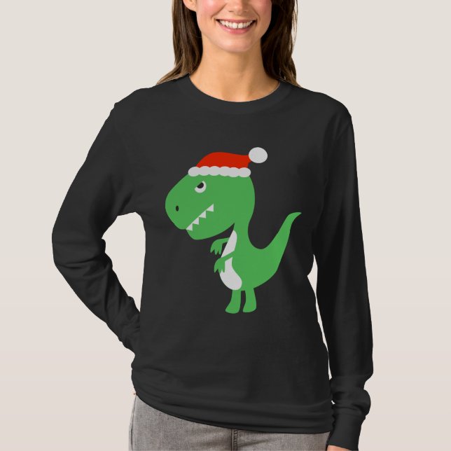 Cute Xmas Christmas Dinosaur Sweater Jumper (Front)