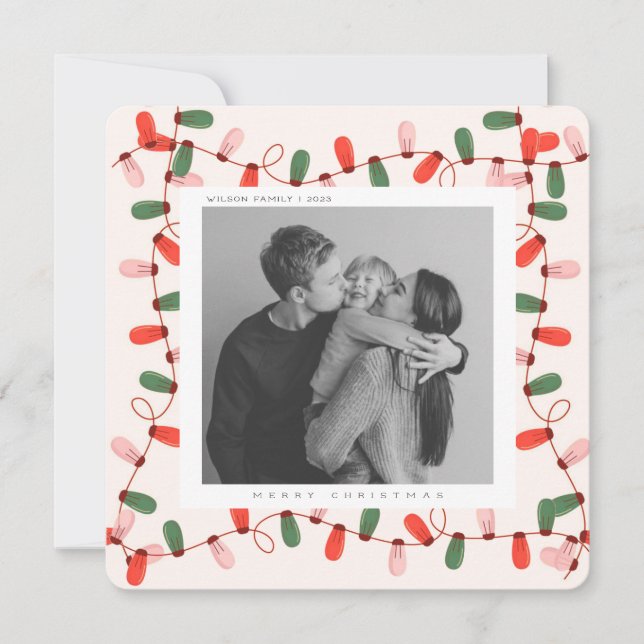 Cute Xmas Family Photo christmas holiday postcard (Front)