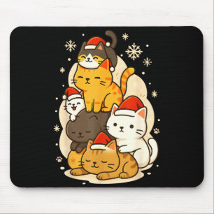Cute Xmas Kawaii Cats Neko Funny Kitten Lover Anim Mouse Pad