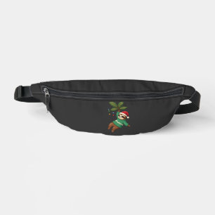 Cute Xmas Sloth Santa Hat Christmas Sloth - Tree L Bum Bags