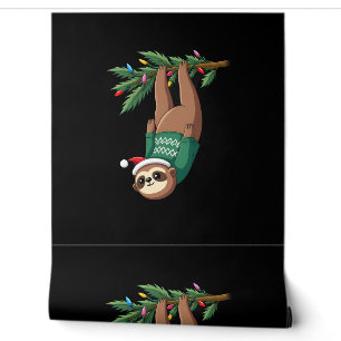 Cute Xmas Sloth Santa Hat Christmas Sloth - Tree L Wallpaper