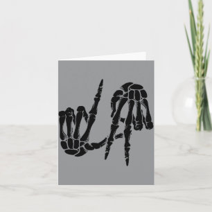 Cute Y Los Angeles Hand Sign Skeleton La Gift Card