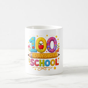 Cute Yarn 100 Days of School Teacher Girls T-Shirt Coffee Mug