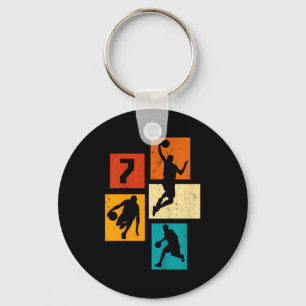 Cute Years Player Old 7th Basketball 7 Basketball Key Ring